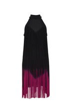 Black and Pink Ombre Tassel Dress