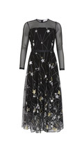 Black and SIlver Star Midi Dress