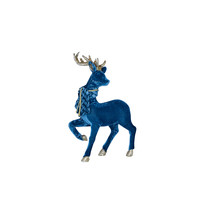 Bue Velvet Stag Ornament
