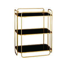 Gold Black Glass Shelves