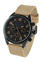 Beige and Black Watch