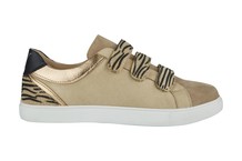 Beige and Gold Zebra Trainers