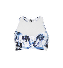 Blue and White Sports Bra