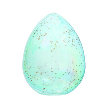Blue Opalescent Glass Egg