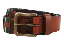 Brown Embroidered Belt