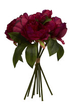 Dark Pink Faux Peonies