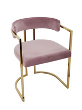 Gold and Blush Velvet Chair