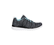Grey Trainers with Blue Laces