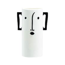 Long Face White Vase