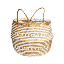 Magnolia White Brown Patterned Basket