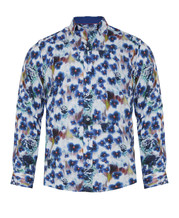 Mens Blue Floral Shirt