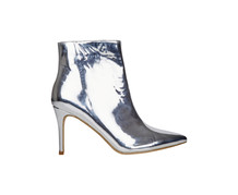 Metallic Silver Heeled Boots