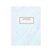 Large Light Blue Marble Effect Notebook