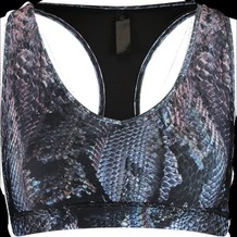 Multicoloured Reptile Effect Sports Bra