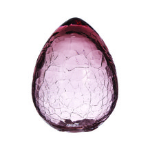 Pink Crackled Glass Egg