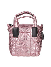 Pink Quilted Tote Handbag