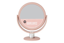 Pink Round Vanity Mirror
