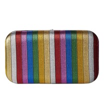 Rainbow Stripe Clutch Bag