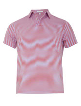 Red and White Striped Polo Shirt