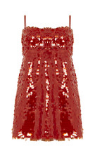 Red Sequin Mini Dress