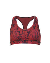 Red Snake Print Sports Bra
