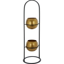Charcoal & Gold Tone Planter