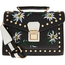 Black Floral Cross Body Bag