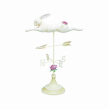 ceramicbunnyweathervaingardenornament