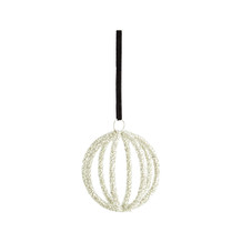 Silver Bead Cage Baubles Black String