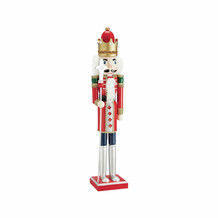 Red Toy Soldier With Crown Silver Stick