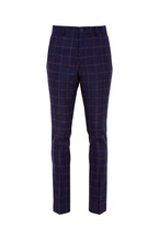 Navy and Brown Tartan Trousers
