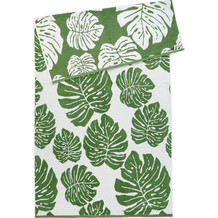 Green Leaf Pattern Beach Towel