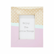 Pink Wood Stripe Photo Frame