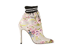 Grey & flowers shoe