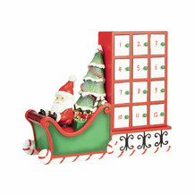 Green Santa Sleigh Advent Calendar
