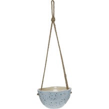 Blue Speckled Hanging Planter