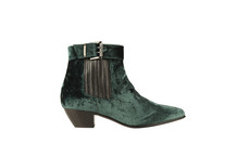 Green velvet boots
