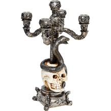 Skull and Snake Candelabra