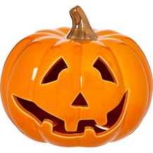 Orange Ceramic Pumpkin Ornament