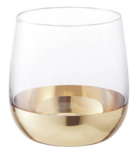 Glass Tumbler with Gold Base