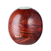 rounddarkwoodglazedballcandleholder