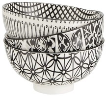 Black and White Patterned Bowls