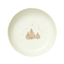 Cream Plate Central Gold Trees