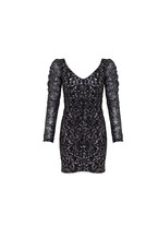 Black And Silver Mini Dress