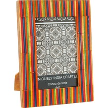 Bunter Holz-Bilderrahmen