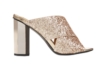 Gold glitter heel