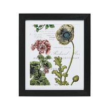 Floral Written Print With Black Frame