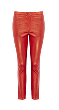 RED FOIL TROUSERS