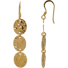 Ohrringe, Sterling Silber, Gold