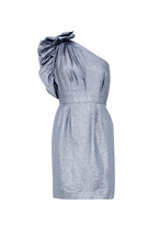 Metallic One Shoulder Dress